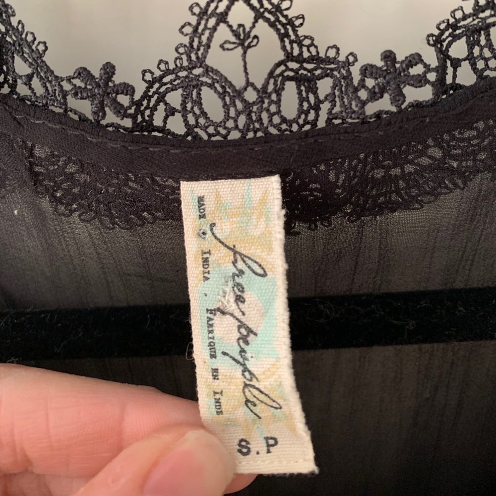 Free People black tunic tank top - Picture 5 of 6